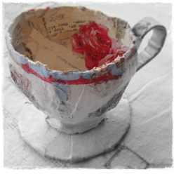 paper mache teacup