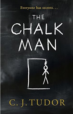 Black chalkboard with a hangman drawn on it in chalk