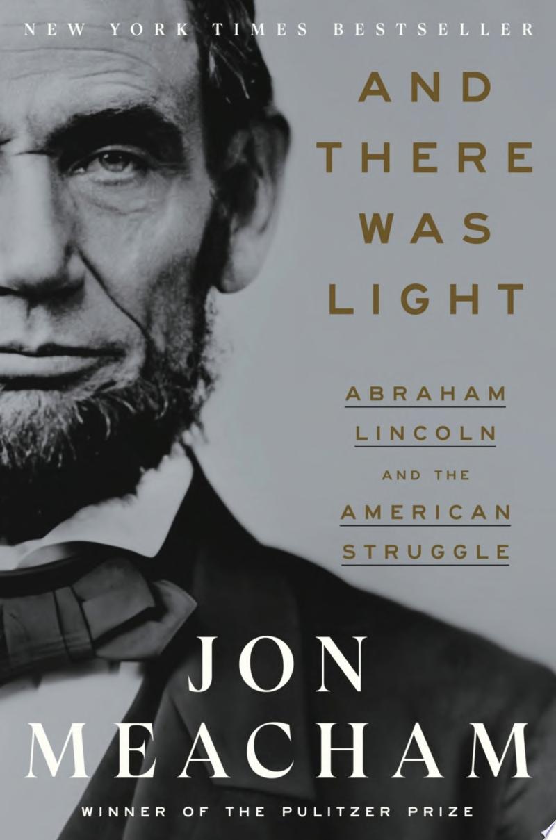 A grey background features half of Abraham Lincoln's face. 