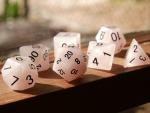 image of white dice set