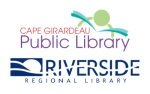 Cape Girardeau Public Library logo and Riverside Regional Library logo